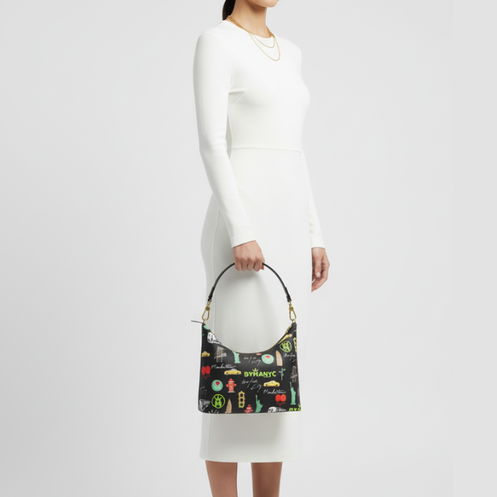 LA VIE EN ROSE Manhattan Handbag BYMANYC ® New York Vegan Elegance-3