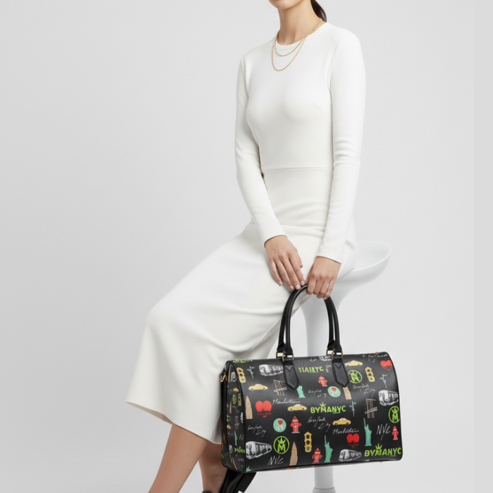 LA VIE EN ROSE Manhattan Handbag BYMANYC ® New York Vegan Elegance-2