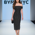 Vestido de noche midi negro GREENWICH: BYMANYC ® New York