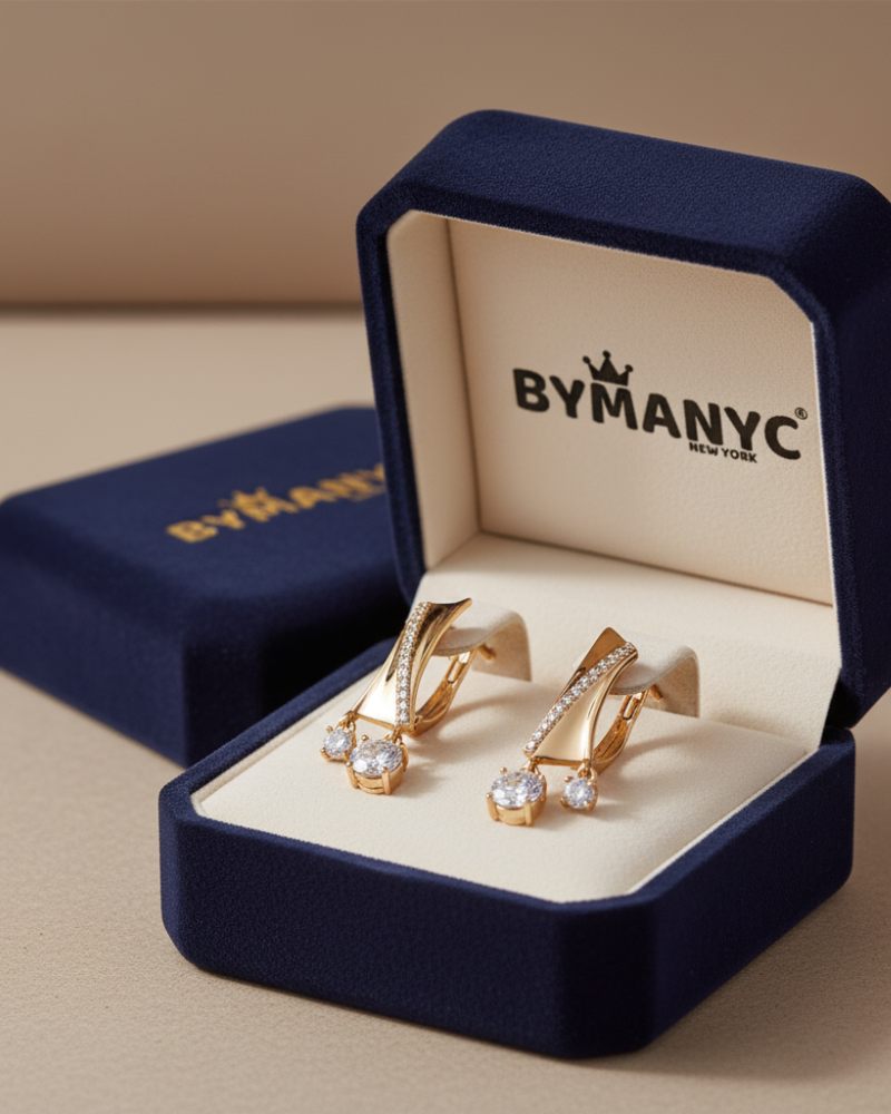 Pendientes geométricos colgantes brillantes SOHO BYMANYC ® New York