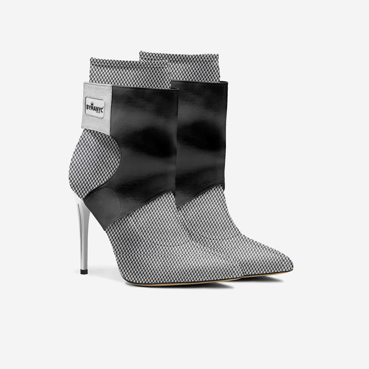 Limited Edition Vegan Stiletto Boots BYMANYC® New York Futurista Onyx-3