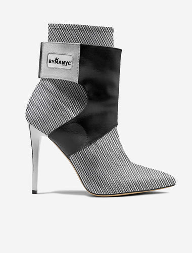 Limited Edition Vegan Stiletto Boots BYMANYC® New York Futurista Onyx-0