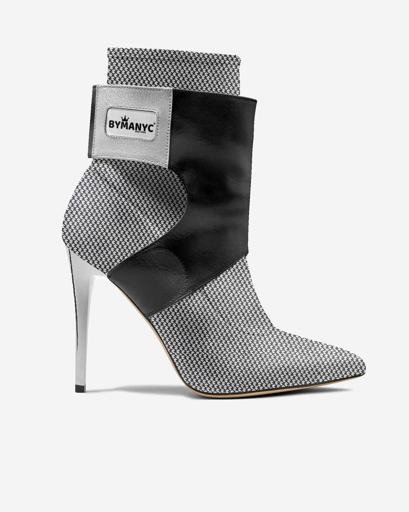 Limited Edition Vegan Stiletto Boots BYMANYC® New York Futurista Onyx-0