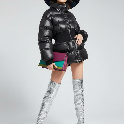 NOHO Elastic Waist Puffer Jacket BYMANYC ® New York-0