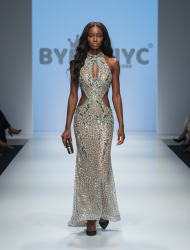 Nude Crystal Gala Dress GREENWICH VILLAGE: Prêt-à-Porter Line BYMANYC ® New York-0