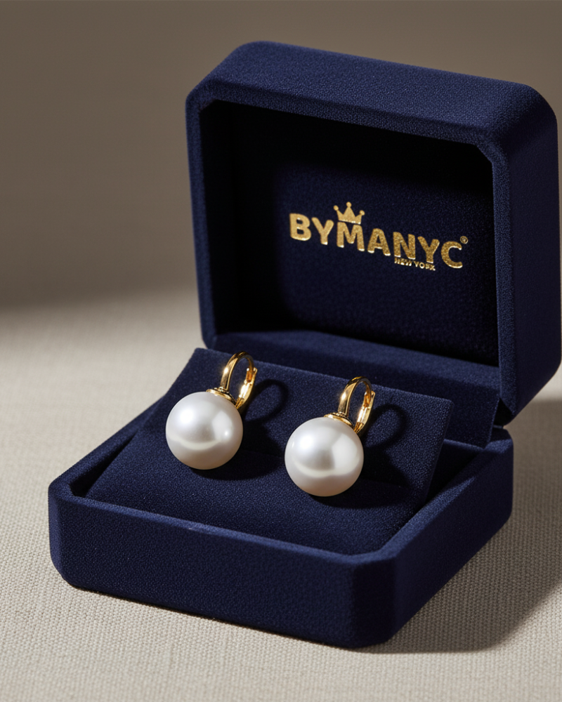 Pearl Drop Earrings Classic Pearl Drop SOHO | BYMANYC ® New York-0