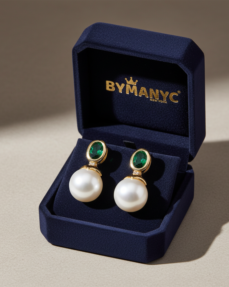Pendientes colgantes de perla Majestic SOHO BYMANYC ® New York