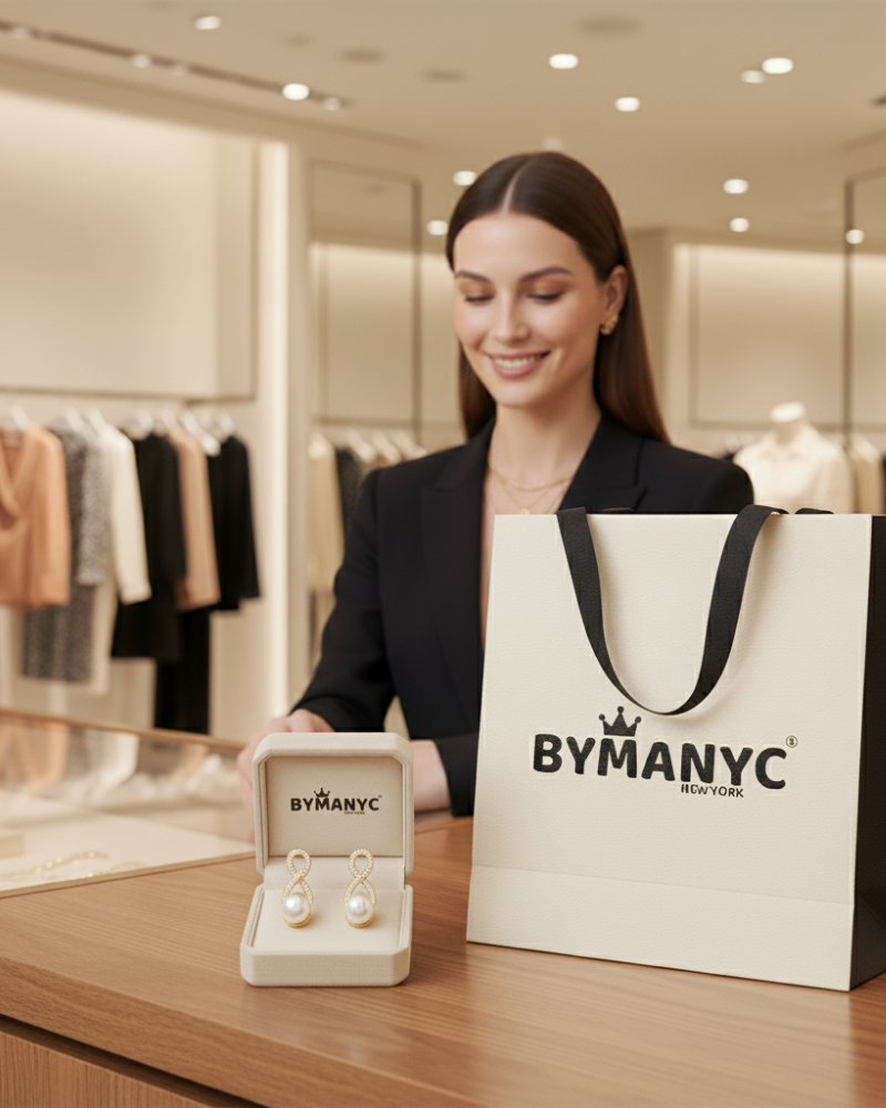 Pearl Stud Earrings Floral Bloom SOHO BYMANYC ® New York-1