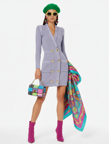 Retro Knitted Hepburn Dress For Women, Greenwich Village, BYMANYC New York.-0