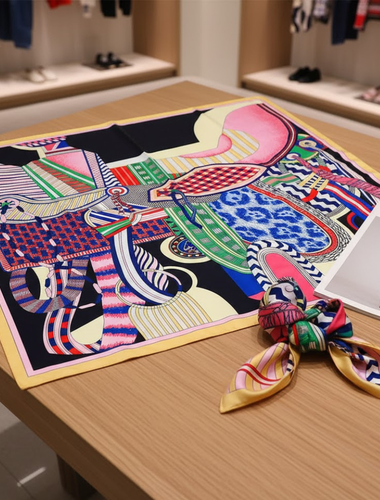 Scarf ABSTRACT EQUINE Metropolitan Collection BYMANYC ® New York-0