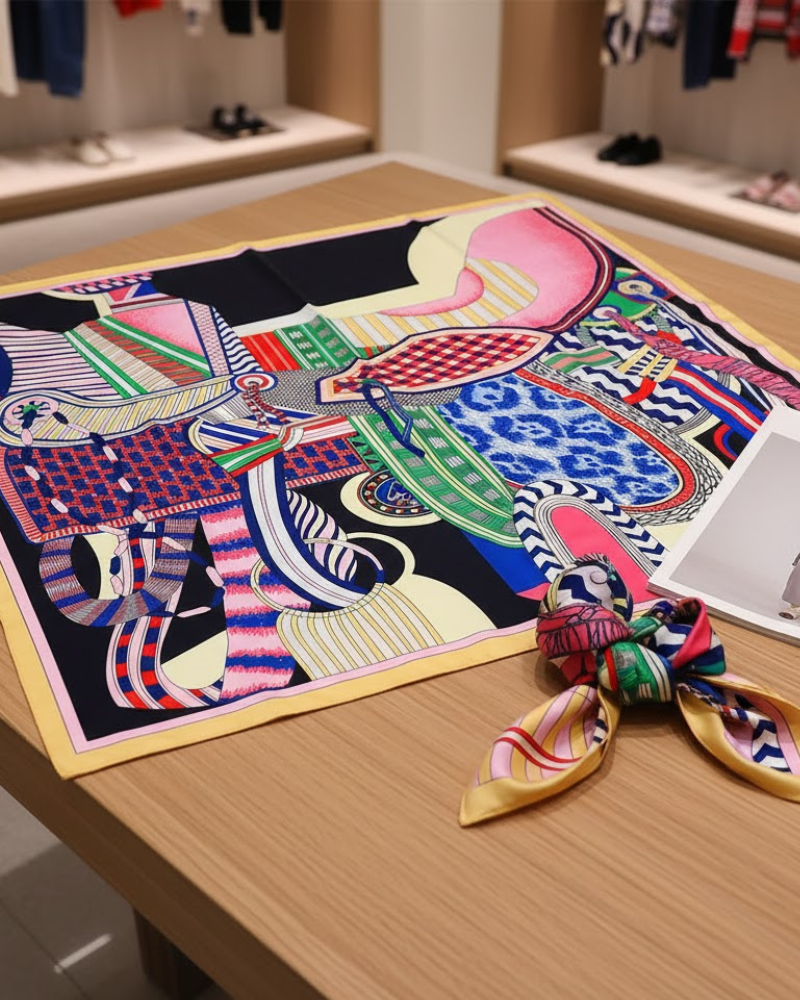 Scarf ABSTRACT EQUINE Metropolitan Collection BYMANYC ® New York-0