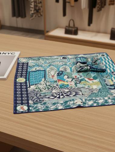 Scarf BOTANIC GREEN Metropolitan Collection BYMANYC ® New York-0