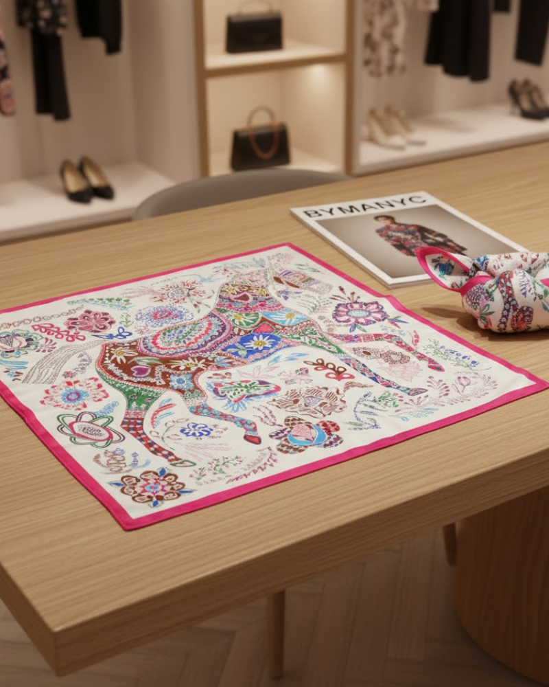 Scarf FLORA EQUINE DELIGHT Metropolitan Collection BYMANYC ® New York-0