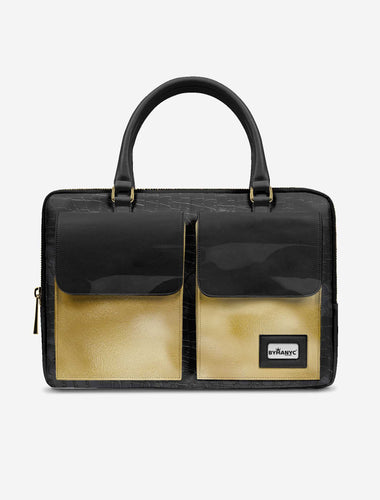 Vegan Designer Luxury Double Pocket Bag 16” | BYMANYC ® New York Elegant Edition-0