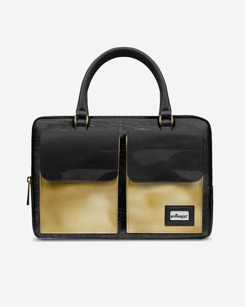 Vegan Designer Luxury Double Pocket Bag 16” | BYMANYC ® New York Elegant Edition-0