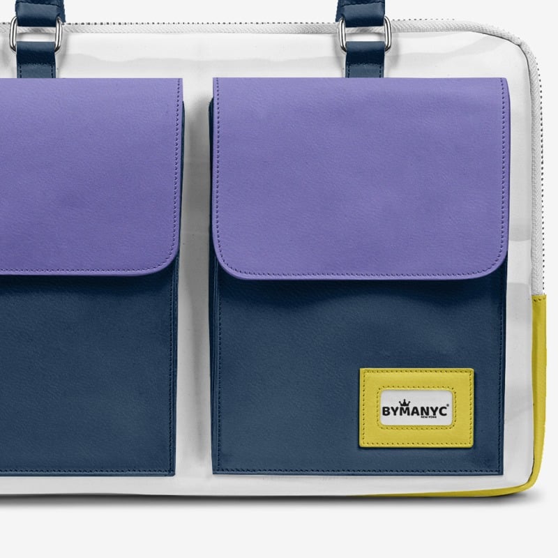 Vegan Designer Luxury Double Pocket Bag 16” | BYMANYC ® New York Elegant Edition-2