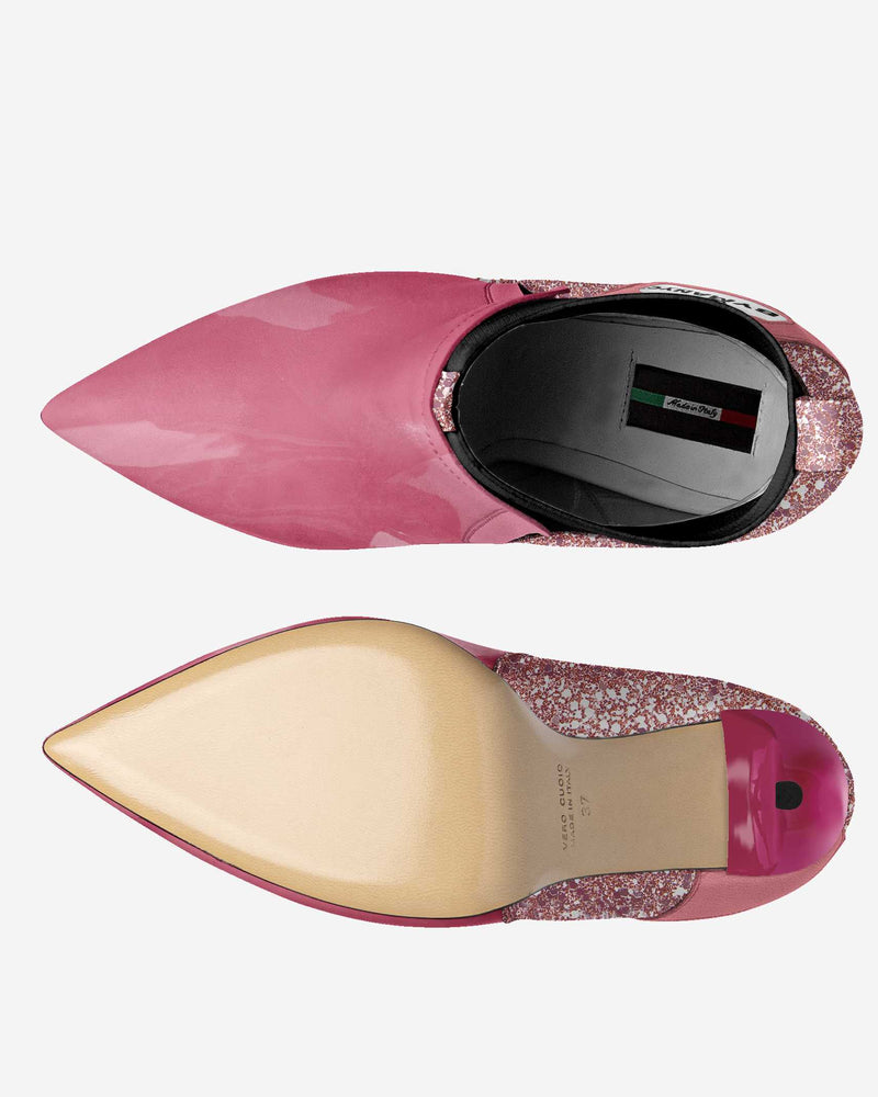 Vegan Heeled Shoe Women BYMANYC ® New York Soho Pink Blaze-2