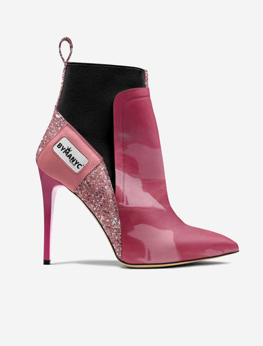 Vegan Heeled Shoe Women BYMANYC ® New York Soho Pink Blaze-0
