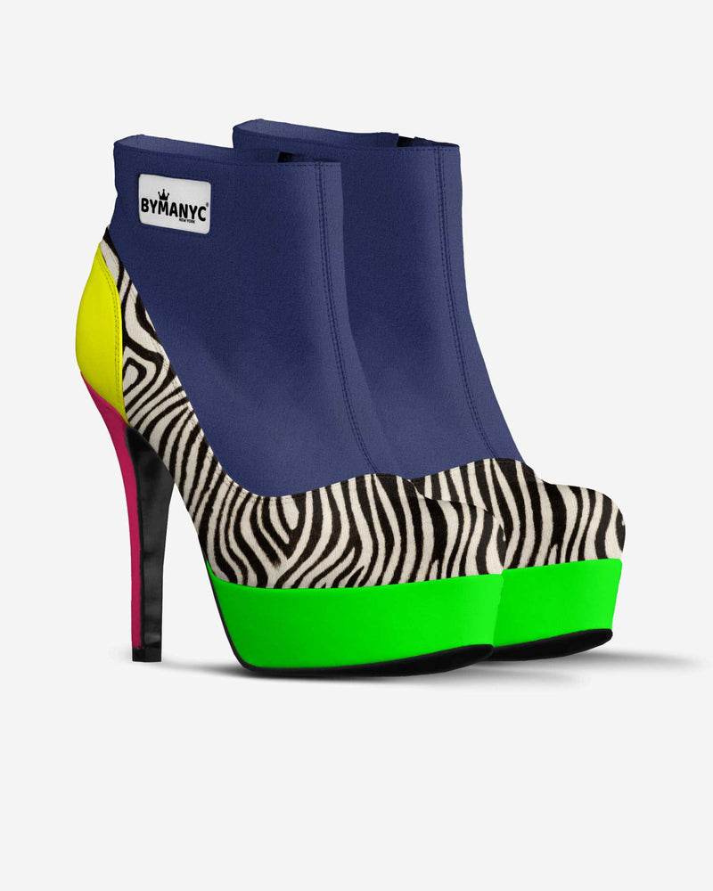 Vegan Platform Ankle Boots BYMANYC ® New York Bold Black-1