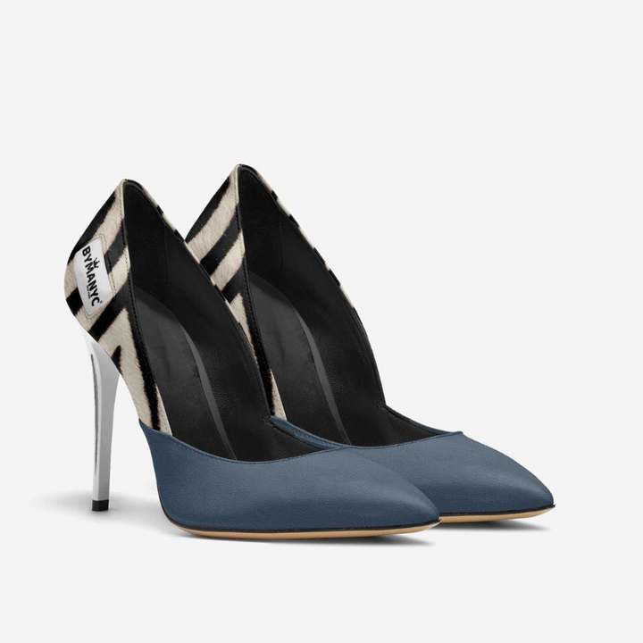 Vegan Women’s Stiletto Shoe BYMANYC ® New York – HARLEM Noir Luxe-1