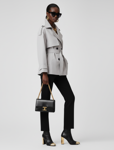 Chaqueta corta tipo gabardina DUMBO ECO FASHION BYMANYC ® New York