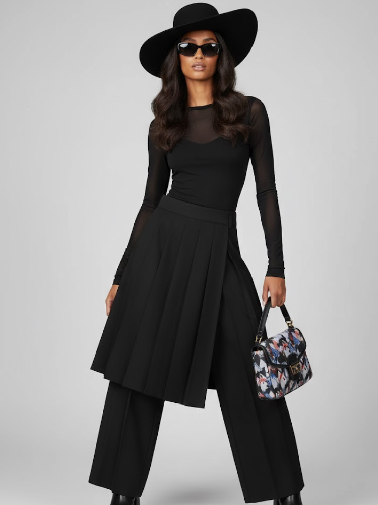 Women's Extra Wide Trousers DECONSTRUCTED TRIBECA NYFW New Colecction BYMANYC ® New York-1