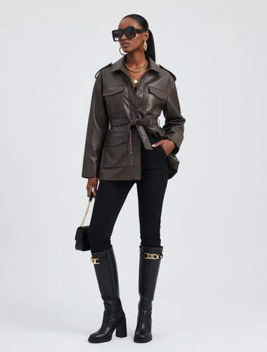 Chaqueta safari de piel sintética UPPER EAST SIDE BYMANYC ® New York