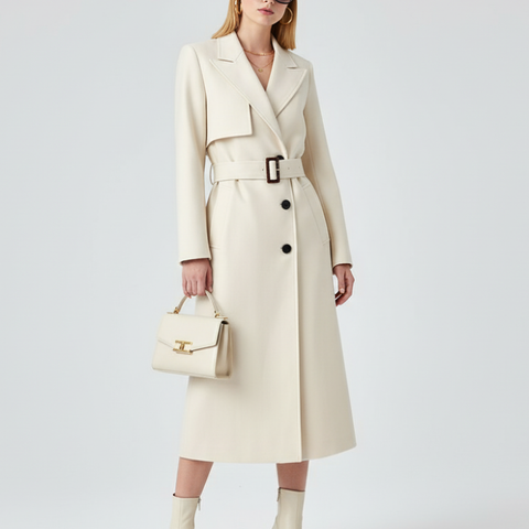 Women's Long Trench Coat FINANCIAL DISTRICT ECO COUTURE BYMANYC ® New York-0